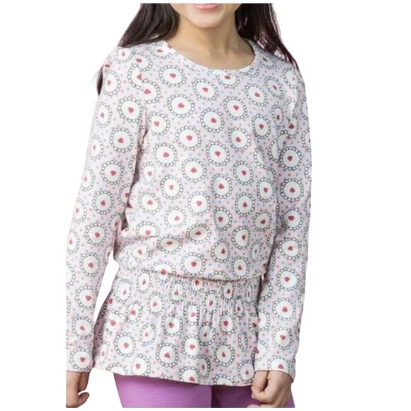 Matilda Jane Heartfelt Tunic Strawberry Smocked Peplum Long Sleeve Top Girls 4 - Picture 1 of 11